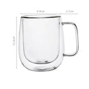 Caneca de vidro borossilicato resistente ao calor, 150-350ml