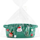 Cesta de Natal Decorativa para Presentes e Doces