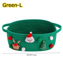 Cesta de Natal Decorativa para Presentes e Doces