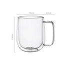 Caneca de vidro borossilicato resistente ao calor, 150-350ml